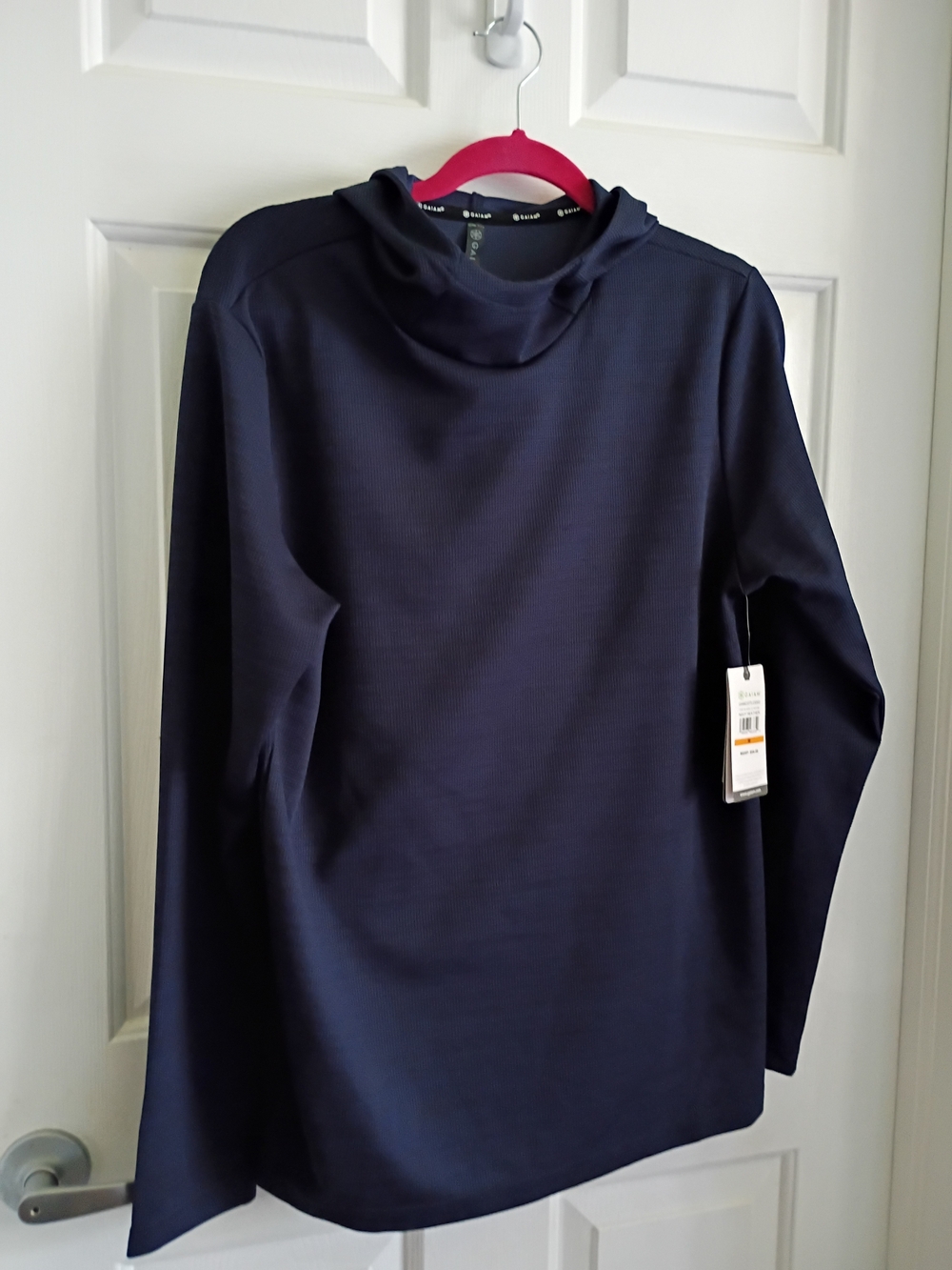 Navy Gaiam NEW Hooded Long Sleeve Pullover